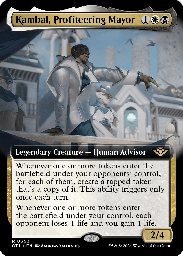 Image for Kambal, Profiteering Mayor (Extended Art) (353) (Outlaws of Thunder Junction) - Magic: The Gathering