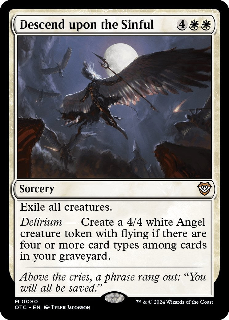 Image for Descend upon the Sinful (80) (Outlaws of Thunder Junction) - Magic: The Gathering