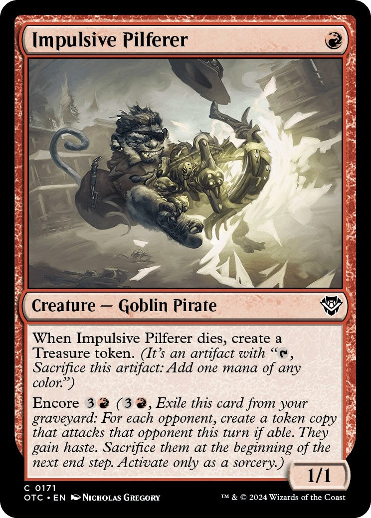 Image for Impulsive Pilferer (171) (Outlaws of Thunder Junction) - Magic: The Gathering
