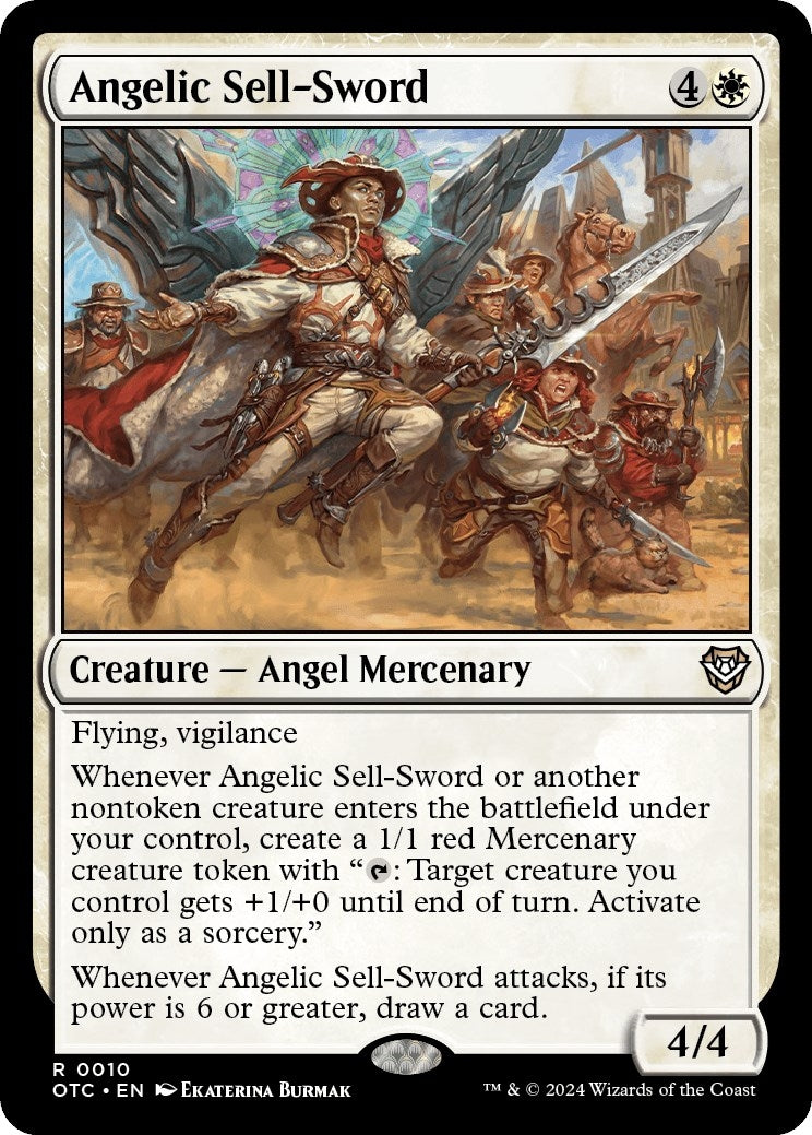 Image for Angelic Sell-Sword (10) (Outlaws of Thunder Junction) - Magic: The Gathering