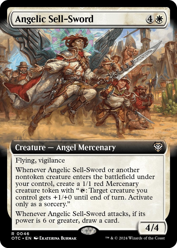 Image for Angelic Sell-Sword (Extended Art) (46) (Outlaws of Thunder Junction) - Magic: The Gathering