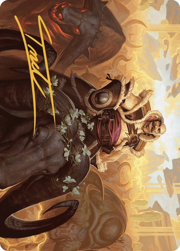 Image for Bruse Tarl, Roving Rancher Art Card (Gold-Stamped Signature) (20) (Outlaws of Thunder Junction) - Magic: The Gathering