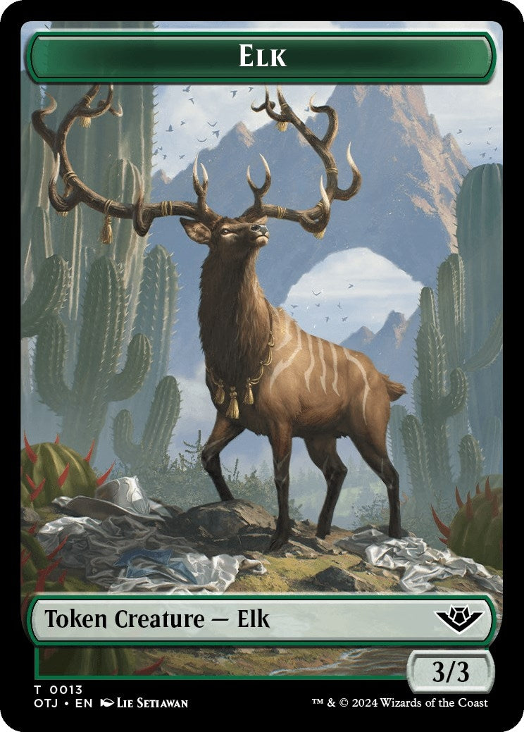 Image for Elk // Plot Double-Sided Token (13 // 20) (Outlaws of Thunder Junction) - Magic: The Gathering