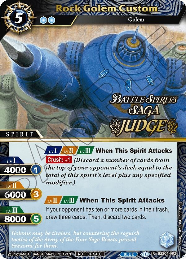 Image for Rock Golem Custom (Judge Pack 2024 Vol. 1) (BSS04-092) (Launch & Event Promos) - Battle Spirits Saga