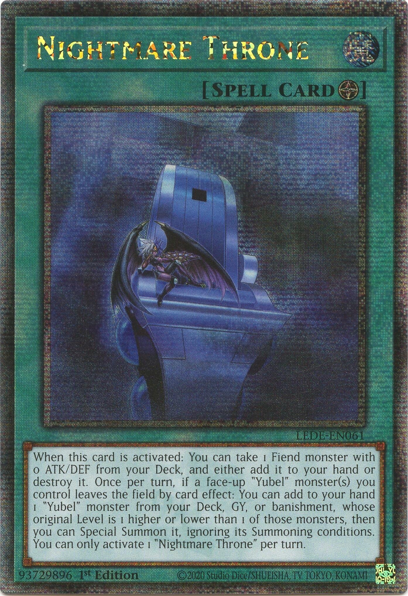 Image for Nightmare Throne (Quarter Century Secret Rare) (LEDE-EN061) (LEDE) - YuGiOh
