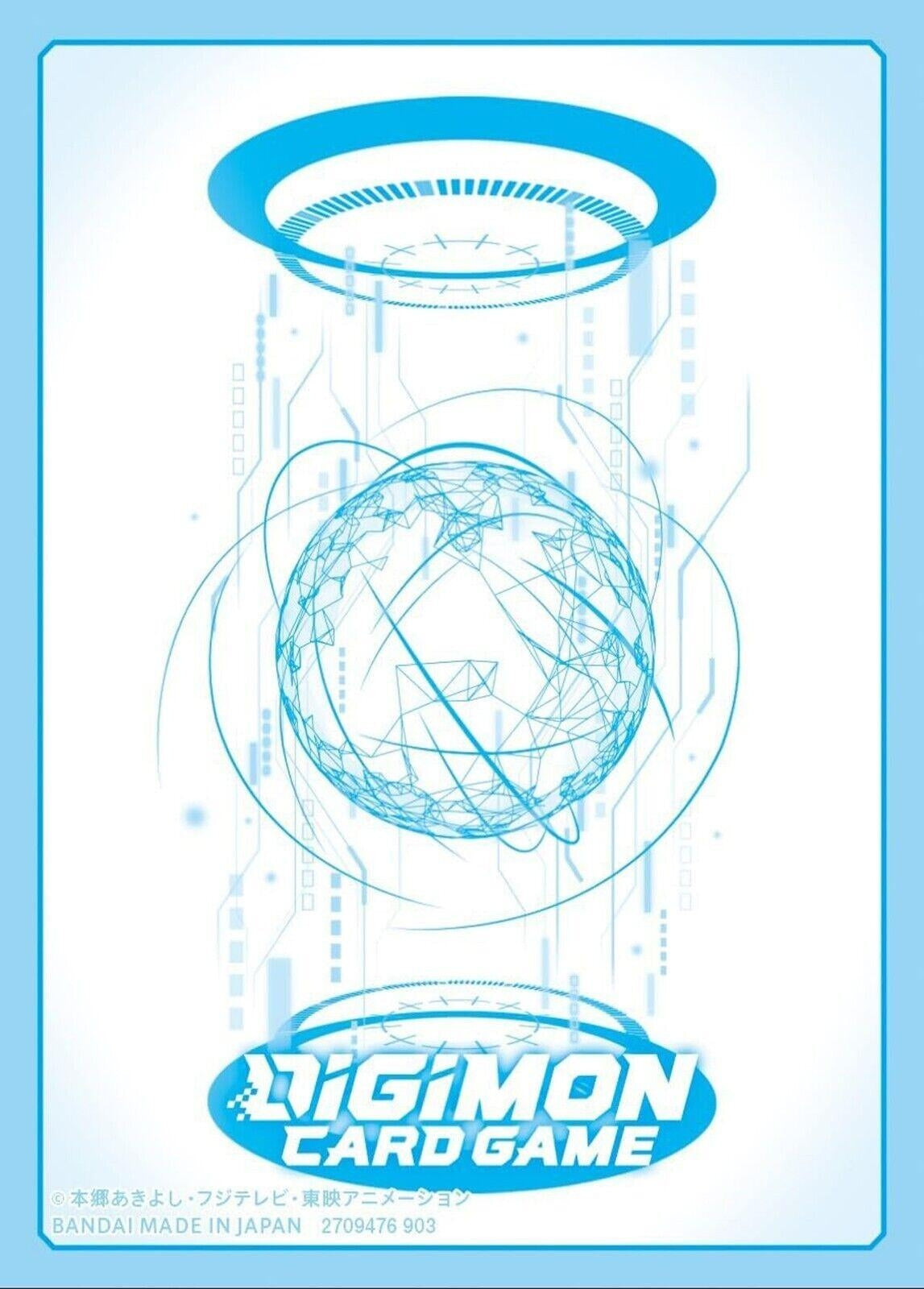 Image for Digimon Card Game Official Sleeves - Digimon Blue Card Sleeves 2024 (60-Pack) - Card Sleeves