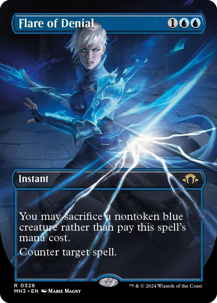 Image for Flare of Denial (Borderless) (326) (Modern Horizons 3) - Magic: The Gathering