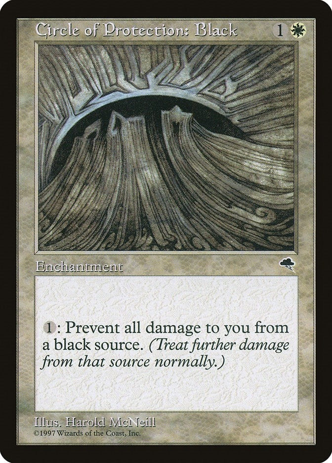 Image for Circle of Protection: Black (8) (Tempest) - Magic: The Gathering
