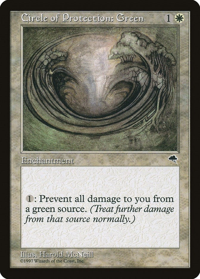 Image for Circle of Protection: Green (10) (Tempest) - Magic: The Gathering