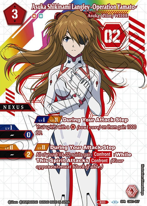 Image for Asuka Shikinami Langley -Operation Yamato- (SPR) (CB01-057) (Collaboration Booster 01: Halo of Awakening) - Battle Spirits Saga