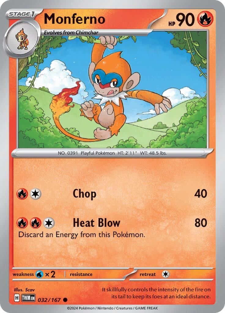 Image for Monferno (032/167) (TWM) - Pokemon