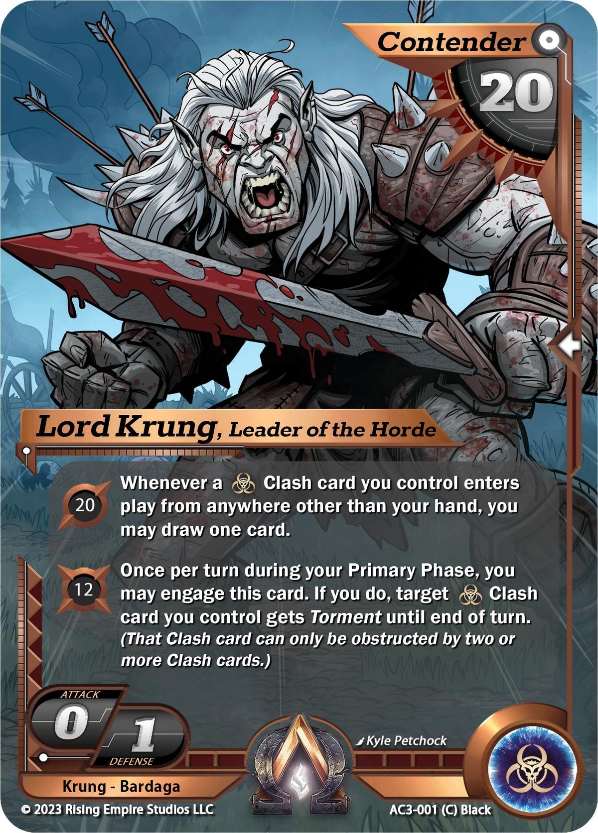 Image for Lord Krung, Leader of the Horde (AC3-001) (Unrivaled) - Alpha Clash