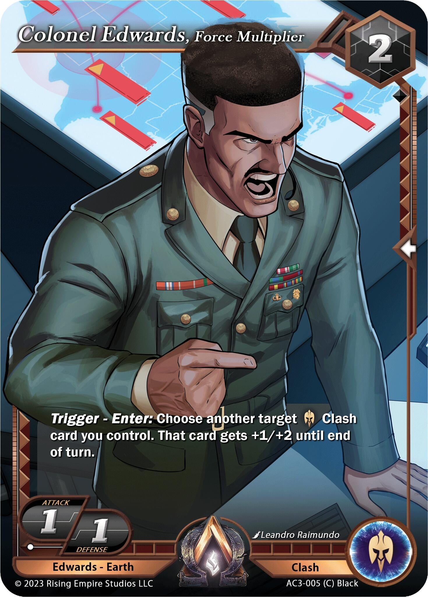 Image for Colonel Edwards, Force Multiplier (AC3-005) (Unrivaled) - Alpha Clash