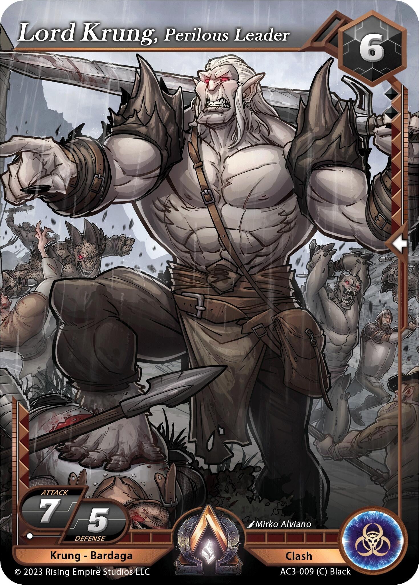Image for Lord Krung, Perilous Leader (AC3-009) (Unrivaled) - Alpha Clash