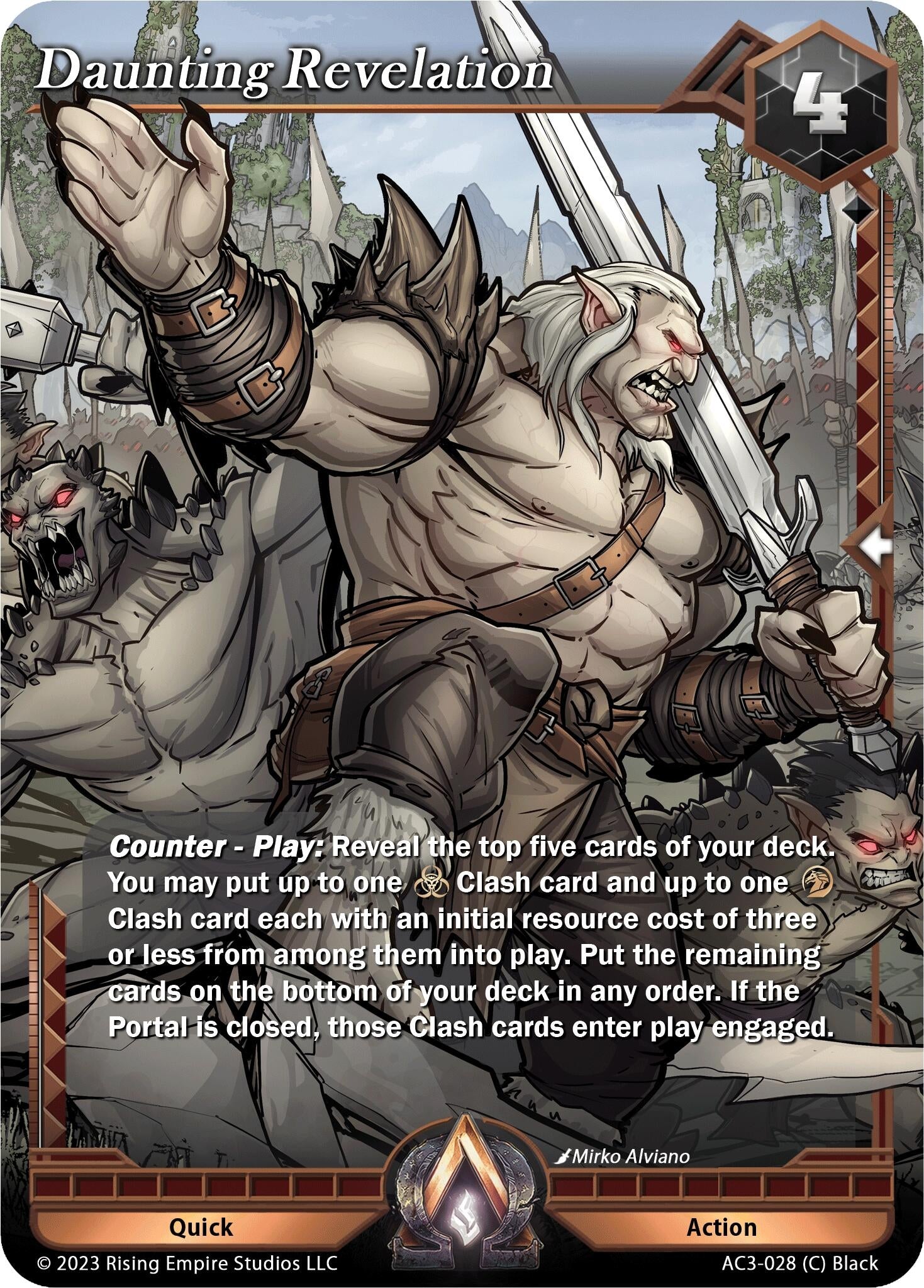Image for Daunting Revelation (AC3-028) (Unrivaled) - Alpha Clash