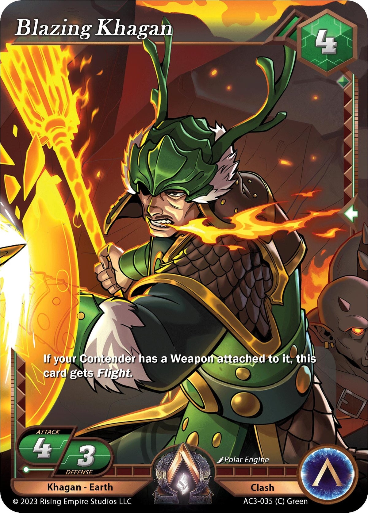 Image for Blazing Khagan (AC3-035) (Unrivaled) - Alpha Clash