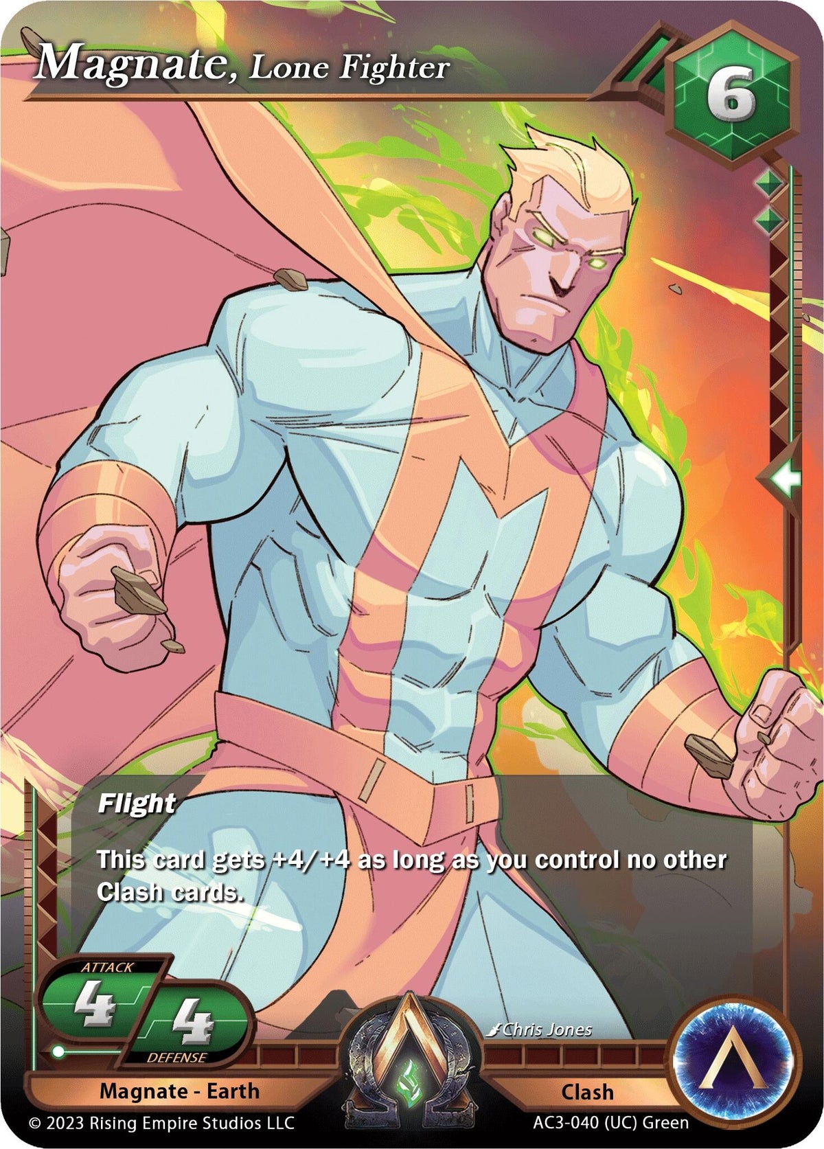 Image for Magnate, Lone Fighter (AC3-040) (Unrivaled) - Alpha Clash
