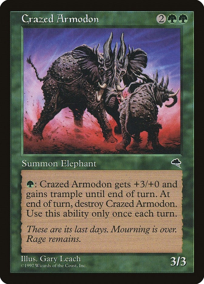 Image for Crazed Armodon (220) (Tempest) - Magic: The Gathering