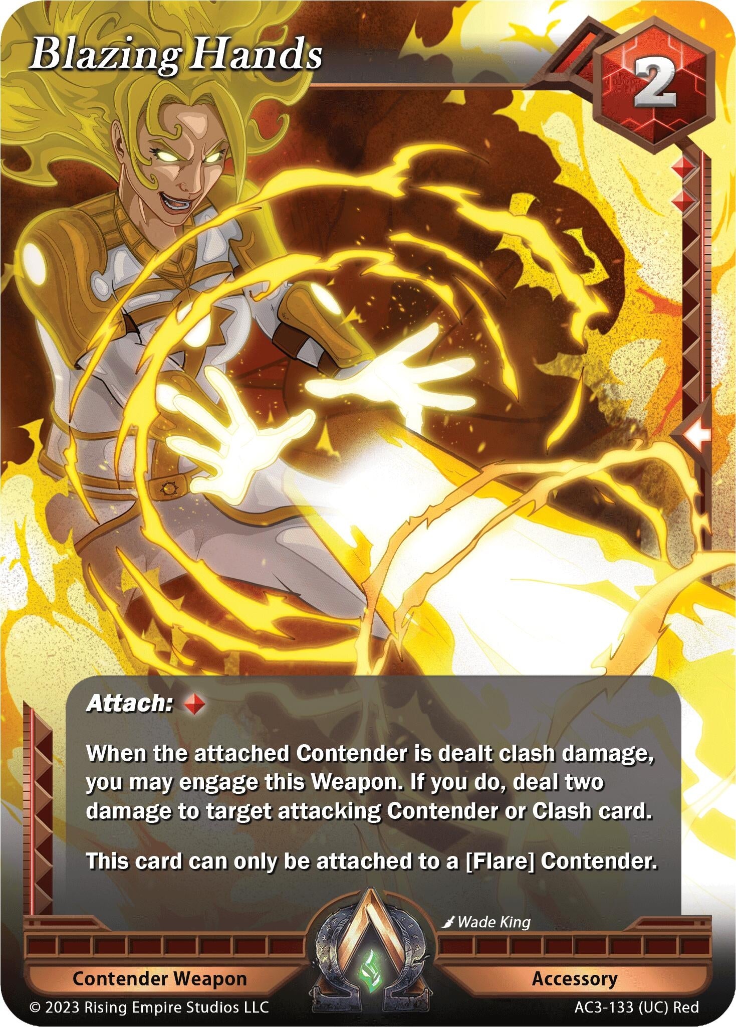 Image for Blazing Hands (AC3-133) (Unrivaled) - Alpha Clash