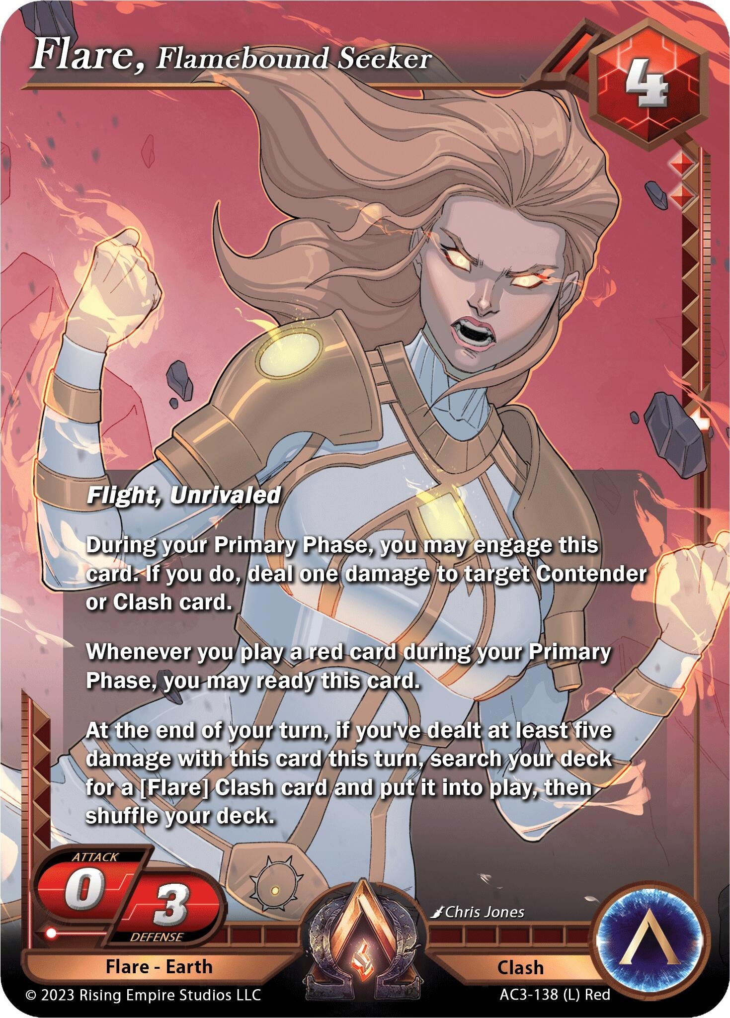 Image for Flare, Flamebound Seeker (AC3-138) (Unrivaled) - Alpha Clash