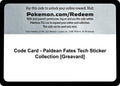 Image for Code Card - Paldean Fates Tech Sticker Collection [Greavard] (PAF) - Pokemon