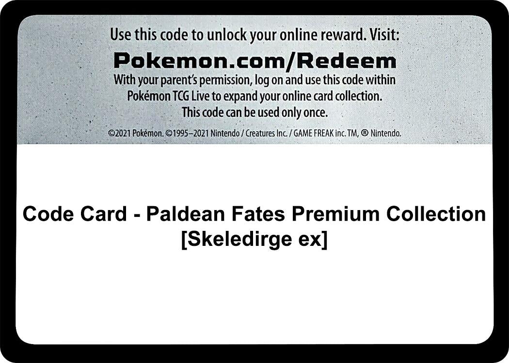 Image for Code Card - Paldean Fates Premium Collection [Skeledirge ex] (PAF) - Pokemon
