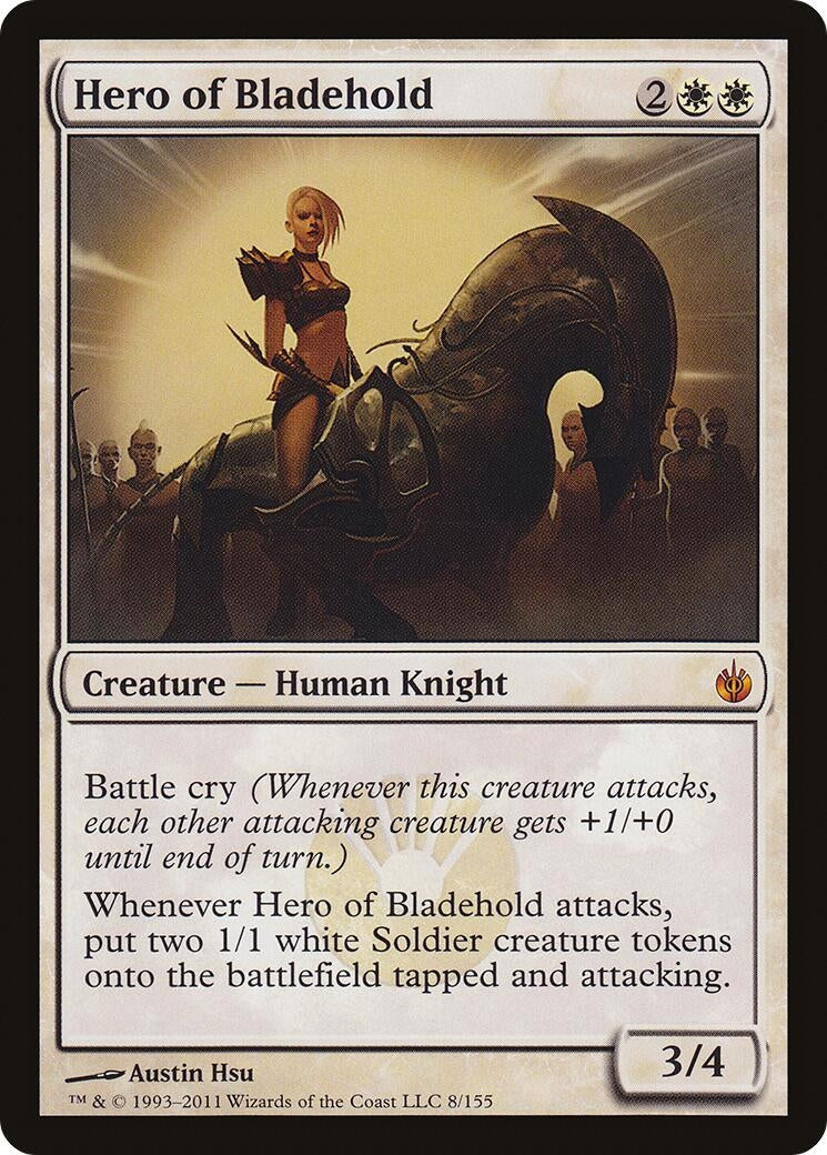 Image for Hero of Bladehold (Mirrodin Besieged) (8) (Oversize Cards) - Magic: The Gathering