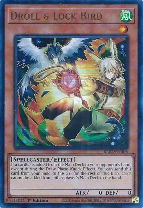 Image for Droll & Lock Bird (Alternate Art) (UR) (RA02-EN006) (RA02) - YuGiOh