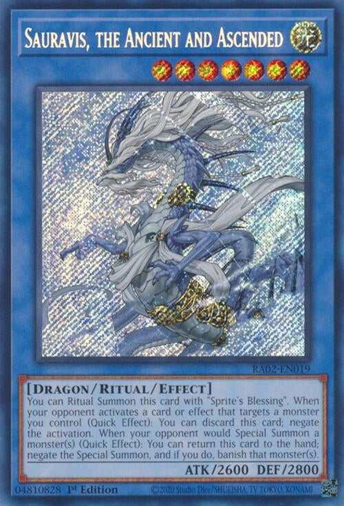 Image for Sauravis, the Ancient and Ascended (Secret Rare) (RA02-EN019) (RA02) - YuGiOh