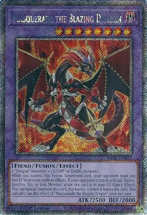Masquerade the Blazing Dragon (Platinum Secret Rare) (RA02-EN022) (RA02)