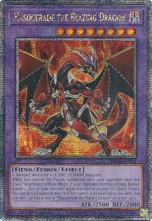 Image for Masquerade the Blazing Dragon (Quarter Century Secret Rare) (RA02-EN022) (RA02) - YuGiOh