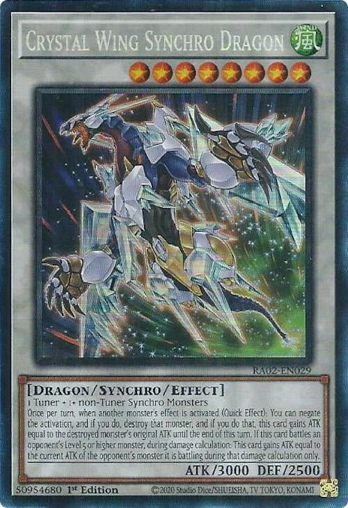 Image for Crystal Wing Synchro Dragon (PCR) (RA02-EN029) (RA02) - YuGiOh