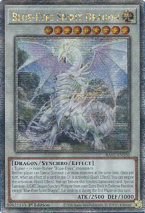 Image for Blue-Eyes Spirit Dragon (Quarter Century Secret Rare) (RA02-EN030) (RA02) - YuGiOh
