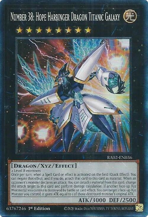 Image for Number 38: Hope Harbinger Dragon Titanic Galaxy (PCR) (RA02-EN036) (RA02) - YuGiOh