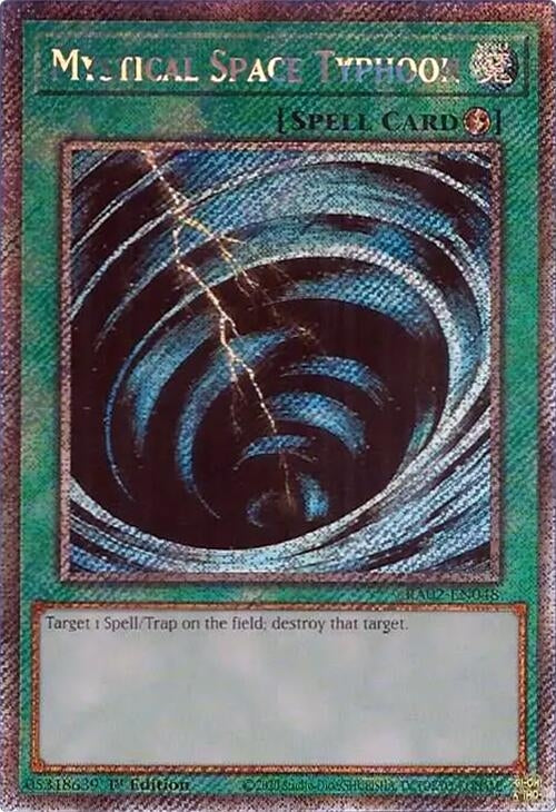 Mystical Space Typhoon (Platinum Secret Rare) (RA02-EN048) (RA02)