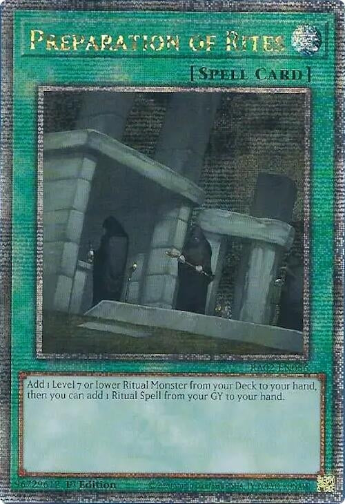 Image for Preparation of Rites (Quarter Century Secret Rare) (RA02-EN056) (RA02) - YuGiOh