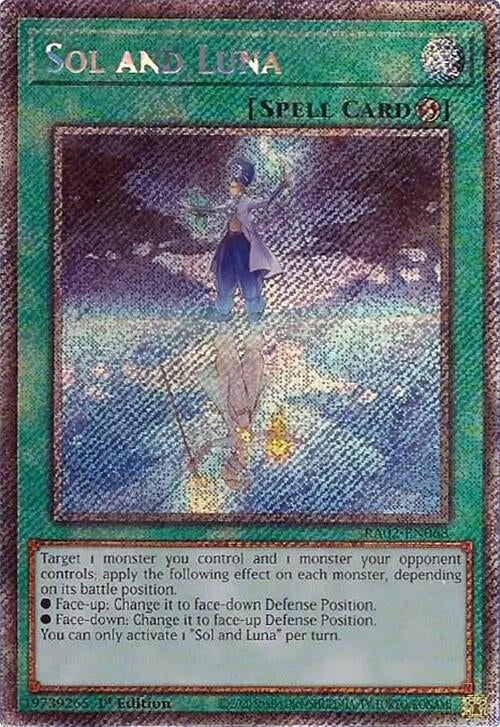 Sol and Luna (Platinum Secret Rare) (RA02-EN068) (RA02)