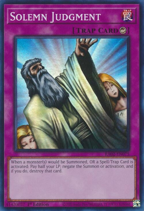Image for Solemn Judgment (RA02-EN075) (RA02) - YuGiOh