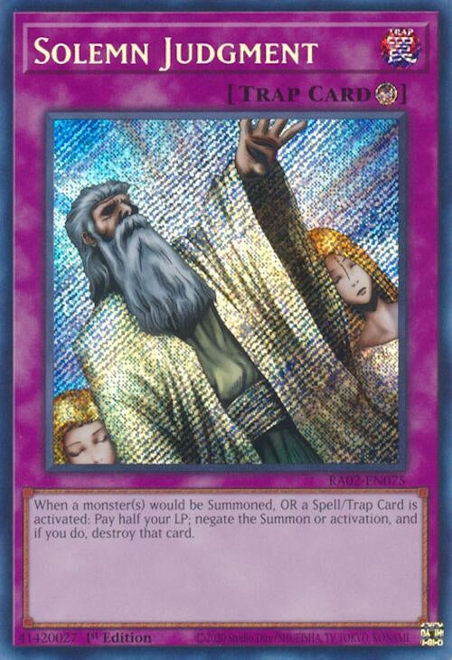 Image for Solemn Judgment (Secret Rare) (RA02-EN075) (RA02) - YuGiOh