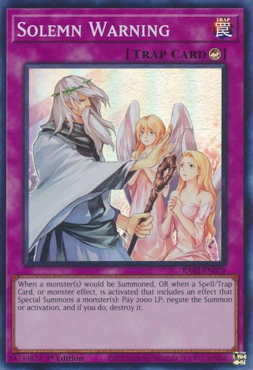 Image for Solemn Warning (RA02-EN078) (RA02) - YuGiOh
