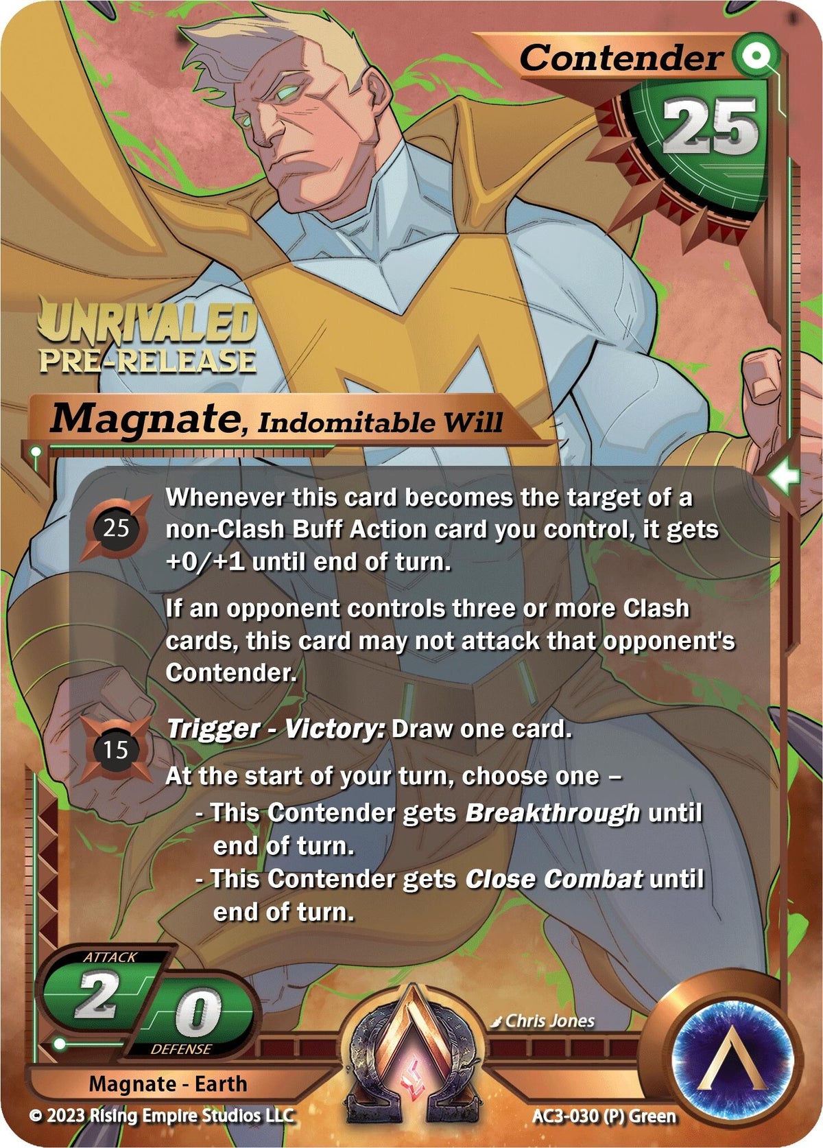 Image for Magnate, Indomitable Will (Pre-Release) (AC3-030) (Unrivaled) - Alpha Clash