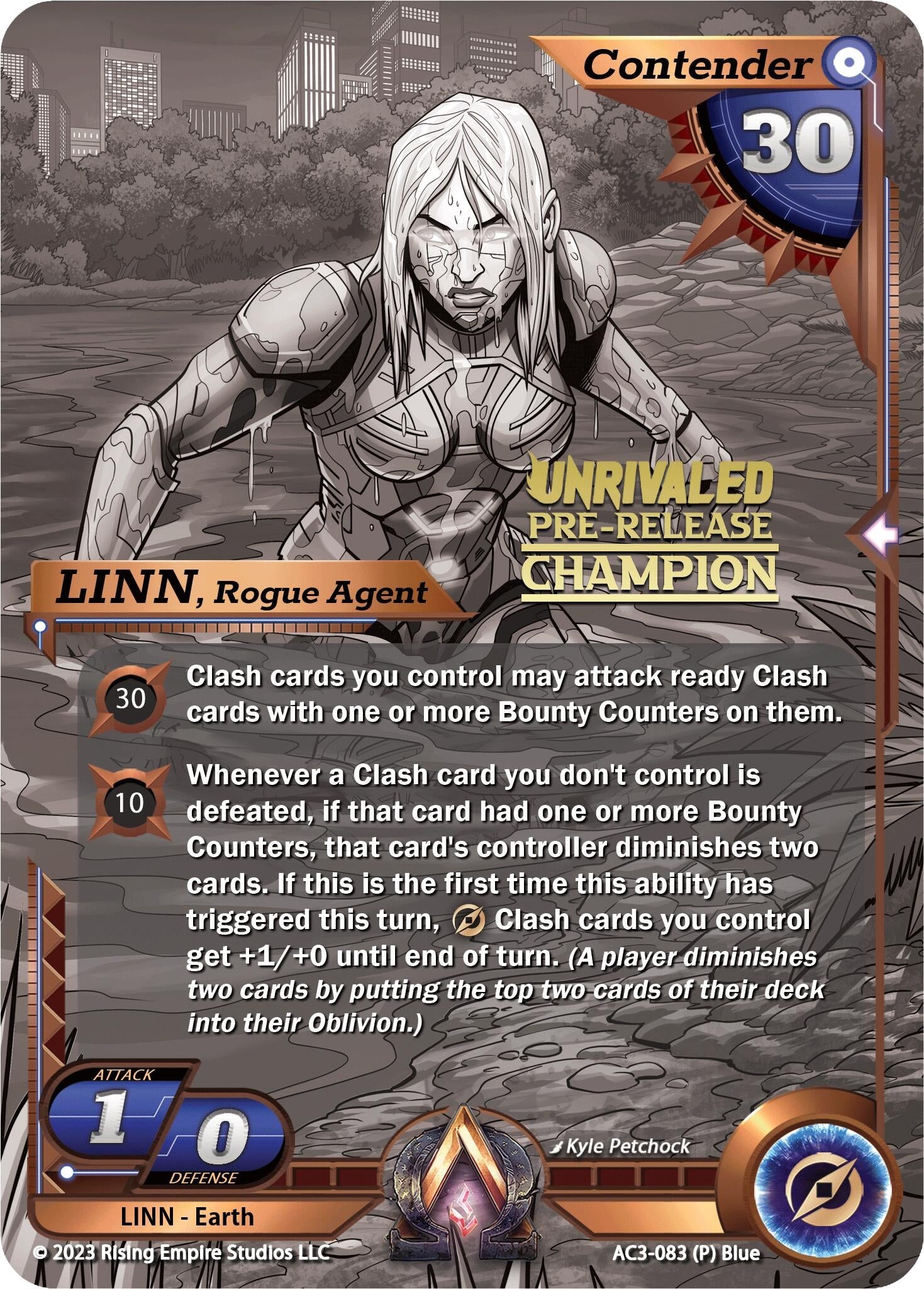 Image for LINN, Rogue Agent (Pre-Release Champion) (AC3-083) (Unrivaled) - Alpha Clash