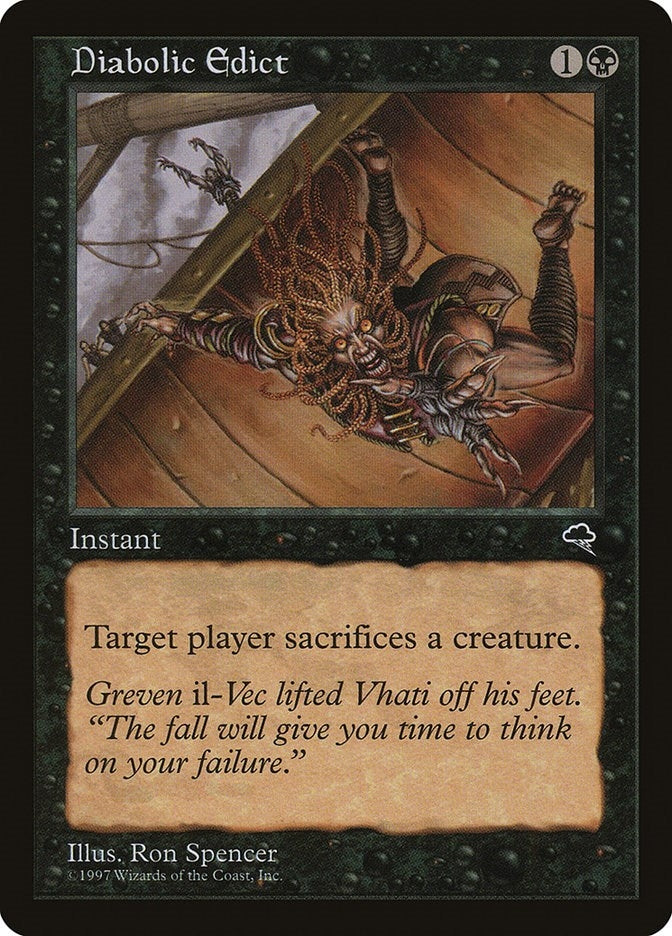 Image for Diabolic Edict (128) (Tempest) - Magic: The Gathering