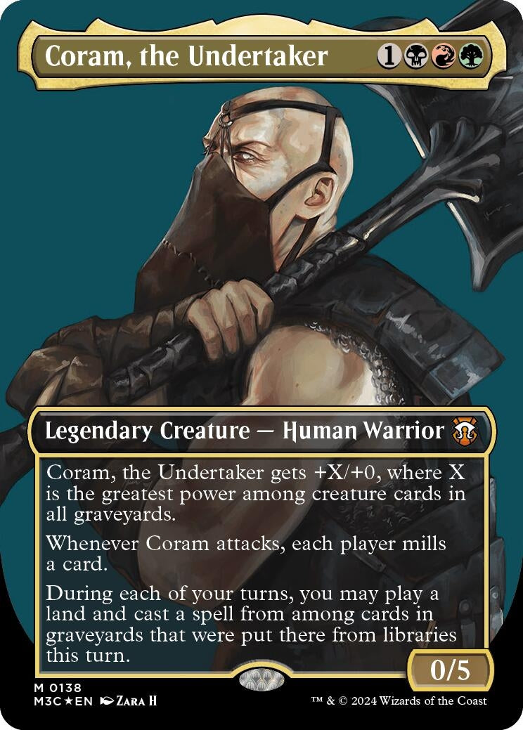 Image for Coram, the Undertaker (Borderless) (Ripple Foil) (138) (Modern Horizons 3) - Magic: The Gathering