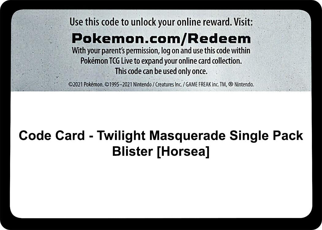 Image for Code Card - Twilight Masquerade Single Pack Blister [Horsea] (TWM) - Pokemon