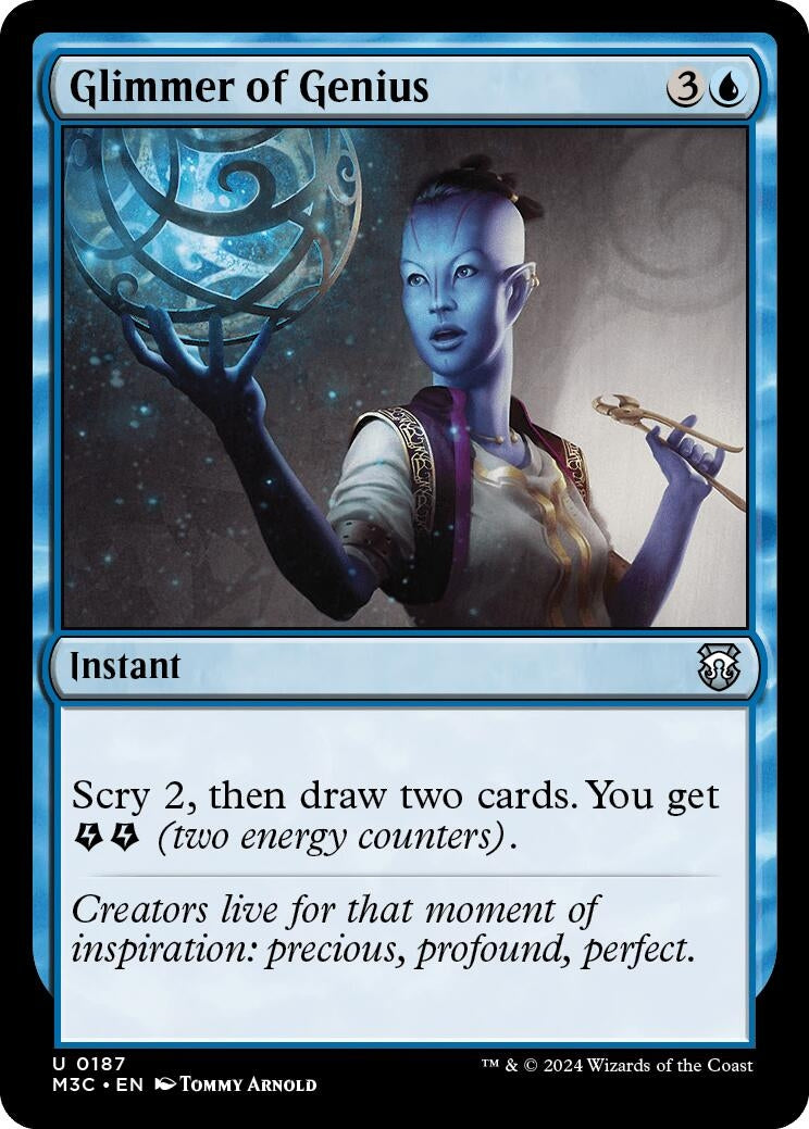 Image for Glimmer of Genius (Ripple Foil) (187) (Modern Horizons 3) - Magic: The Gathering