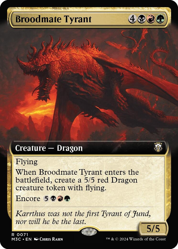 Image for Broodmate Tyrant (Extended Art) (71) (Modern Horizons 3) - Magic: The Gathering