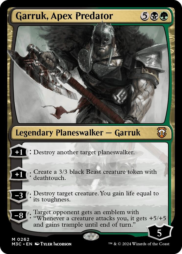 Image for Garruk, Apex Predator (Ripple Foil) (262) (Modern Horizons 3) - Magic: The Gathering