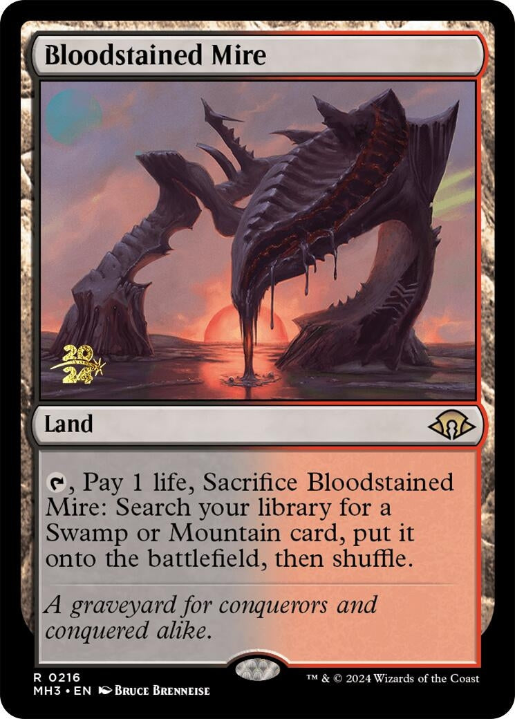 Image for Bloodstained Mire (216) (Prerelease Cards) - Magic: The Gathering