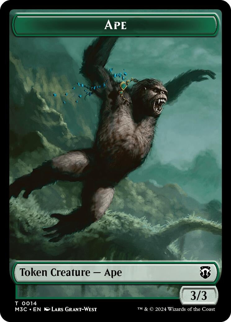 Image for Ape // Plant Double-Sided Token (14 // 26) (Modern Horizons 3) - Magic: The Gathering